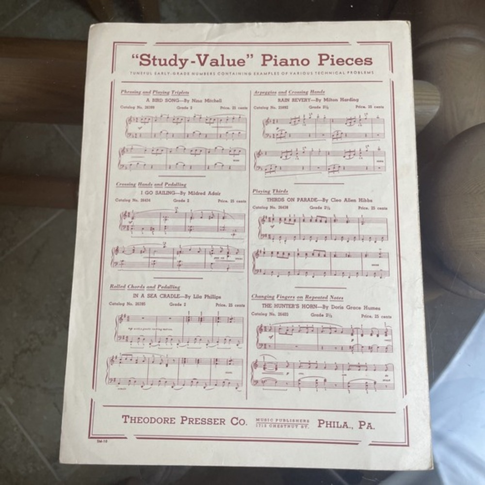 The Wind's Song - Piano Solo with Words by Ada Richter - Vintage Sheet‎ Music - Picture 4 of 4